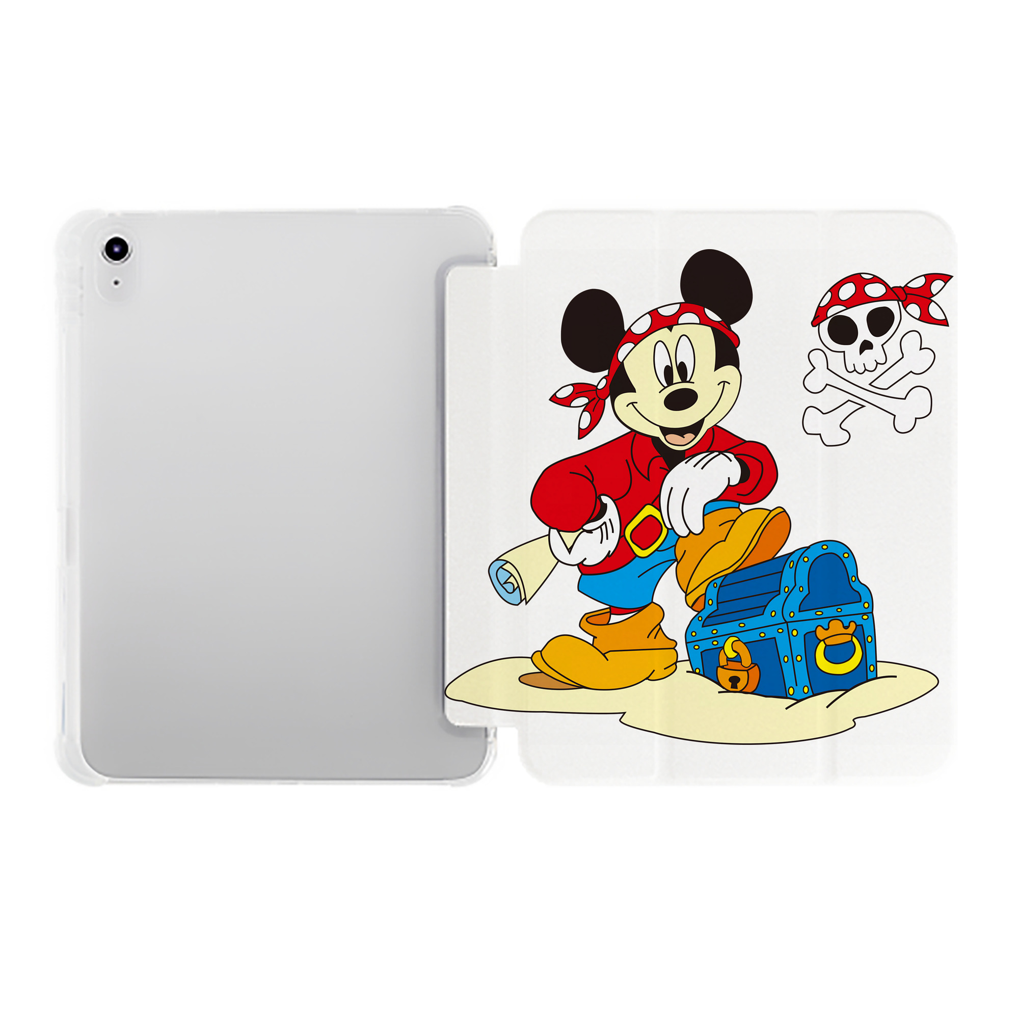 （画像用） ミッキーマウス Mickey Mouse IPad ケース ペン収納付き 三つ折りスタンド PUレザー×シリコン 対応機種9.5/10.5/10.9インチ